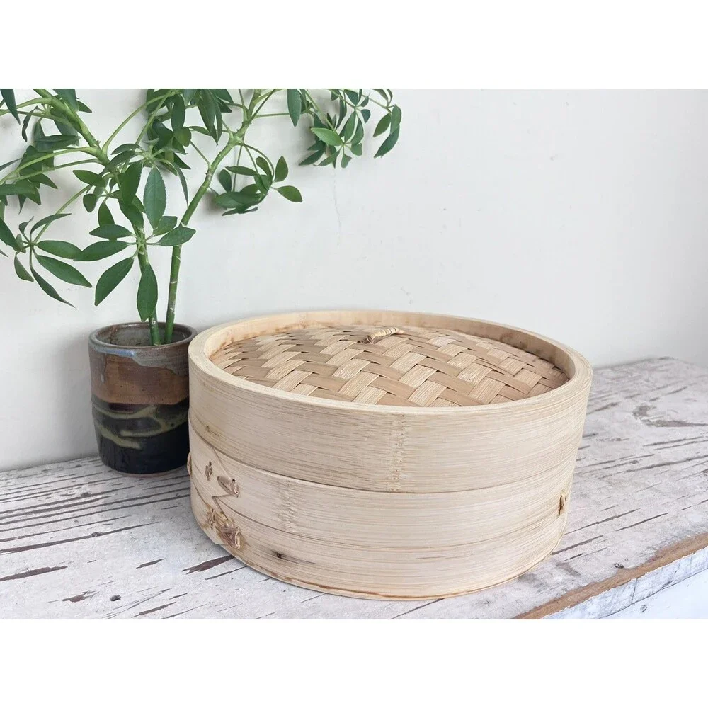 Williams Sonoma Traditional Bamboo Steamer / 100% Organic Natural Bamboo / Steam